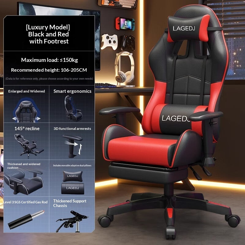 black-red-armrest-footrest
