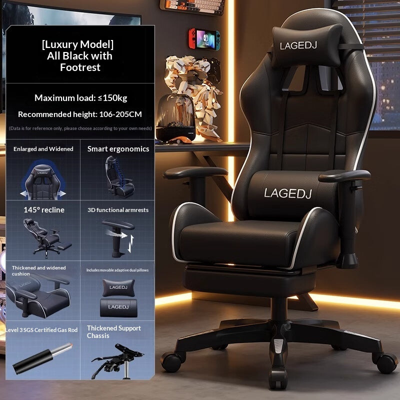 black-with-armrest-footrest